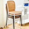 Random Nordic Rattan Chair Plastic Backrest Cafe Stackable PP Restaurant Dining