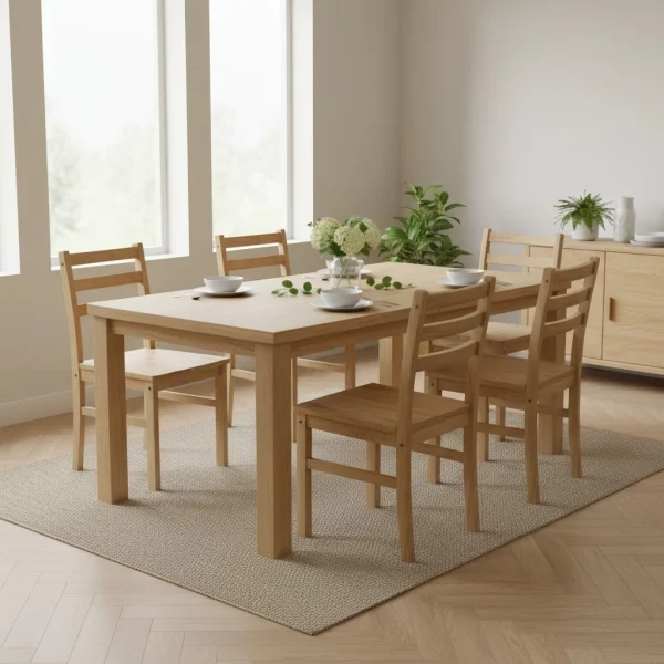 my-11134207-820l8-mmtqnni3k7wm36.webp Natural Color Dining Table Chair Solid Wood