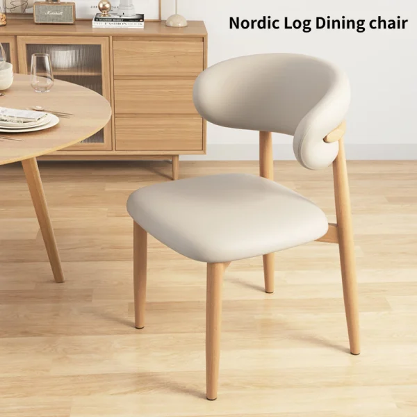 my-11134207-820la-mgj7jk0wdwy6ad.webp Dining Chair Table Designer Nordic Leather Armless Backrest Casual Restaurant