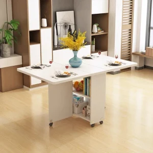 my-11134207-820lb-me9rm6wc03yf79.webp Table Foldable Dining Portable White Small Room Kitchen Use Easy Carry Minimalist