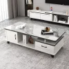 sg-11134201-820m1-mnv90s921rls0b.webp Coffee Table Living Room Small Light Tea Retractable Tempered Glass TV Cabinet Combination