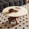 sg-11134201-820mv-mnzdk28mw6pwee.webp Retro travertine coffee table small living rooms sofa side round design