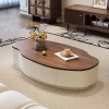 sg-11134201-820my-mnzfyymen6rne6.webp French vintage walnut mango coffee table living room minimalist light retro solid wood