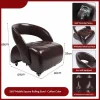 sg-11134201-820n2-mnz79w0xl3wh13.webp Vintage LeatSpace Saving Accent Chair for Living Room Office Retro Leather Sofa with Wheels L44cm W40cm H48cm