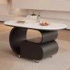 sg-11134201-820ni-mnzha67fzg8y67.webp Random Cream colored slate oval coffee table living room light minimalist design small apartments
