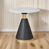 Random Italian rock slab round dining table coffee