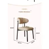 sg-11134201-820oa-mo0l9ufrsjd215.webp Light Luxury Nordic Dining Chair Backrest Leisure Home L44cm W38cm H81cm