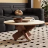 sg-11134201-820on-mnzdk28fbojp3a.webp Retro travertine coffee table small living rooms sofa side round design