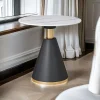 Random Italian rock slab round dining table coffee